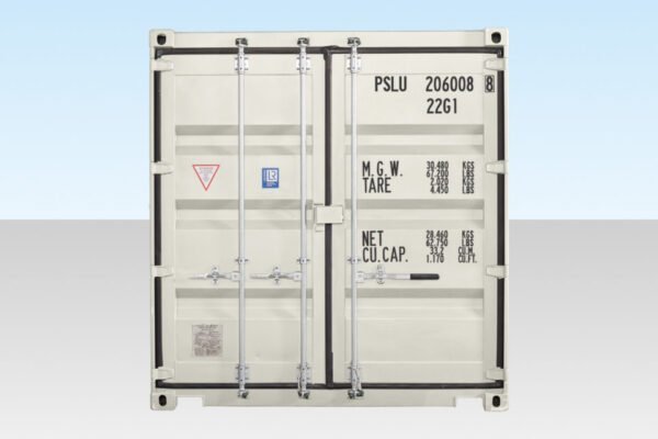 20ft shipping container (one trip) – white 20ft shipping container (one trip) – white