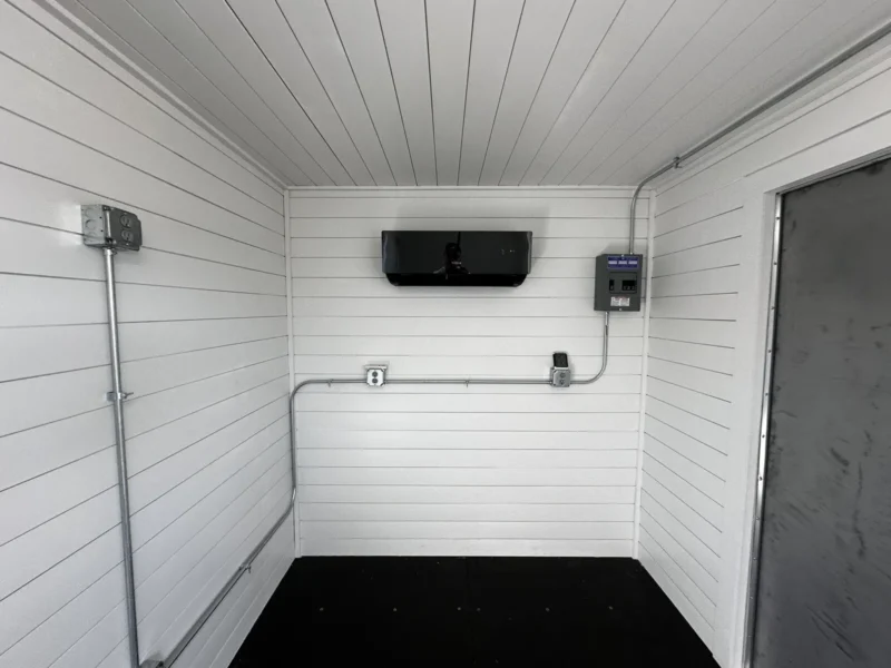 20ft 20’ slate gray shiplap 120v shipping container office mini split 20ft 20’ slate gray shiplap 120v shipping container office mini split