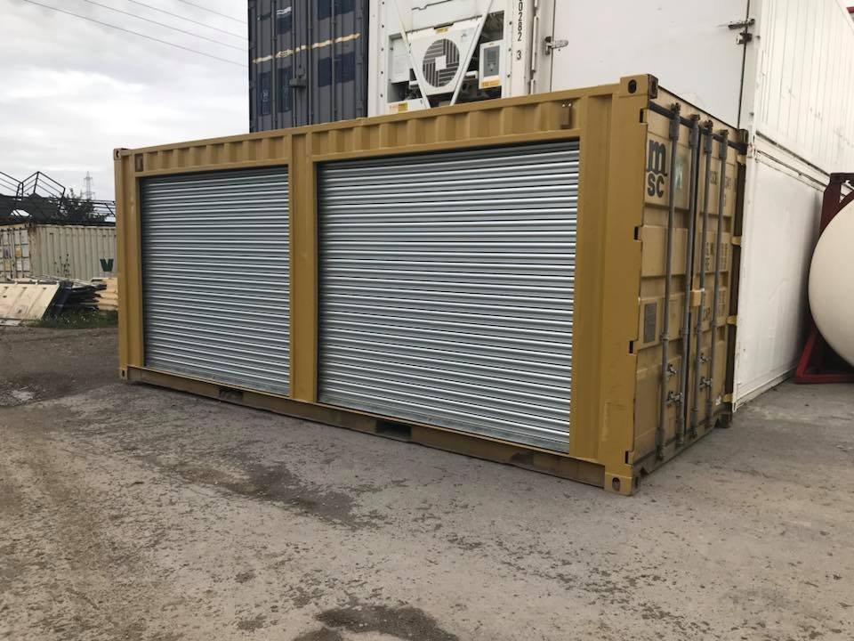 yellow 20ft used container – dual side roll up doors yellow 20ft used container – dual side roll up doors
