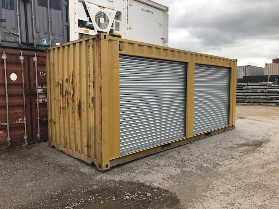 yellow 20ft used container – dual side roll up doors yellow 20ft used container – dual side roll up doors