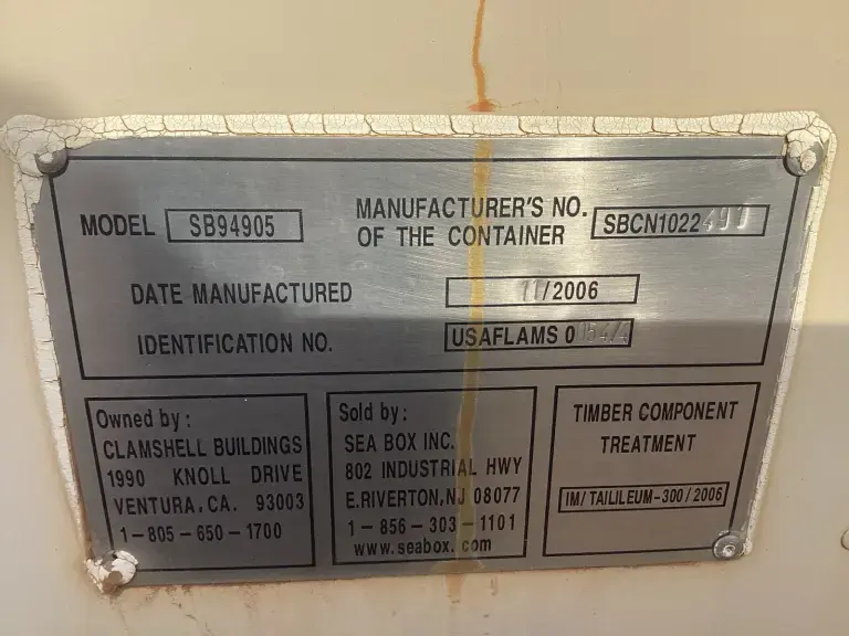 sea box inc. sb94905 army container sea box inc. sb94905 army container