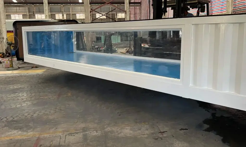 factory prefabricated 40 foot shipping container with pool and acrylic window for outdoor spa factory prefabricated 40 foot shipping container with pool and acrylic window for outdoor spa