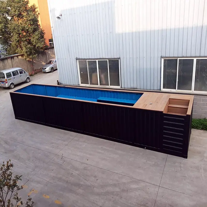 40 foot outdoor shipping container pool, mobile prefabricated modified container pool 40 foot outdoor shipping container pool, mobile prefabricated modified container pool