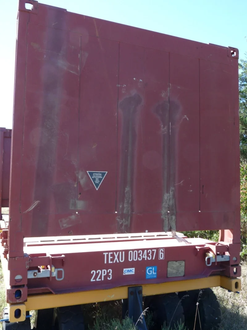 20′ flat rack shipping container – one trip, for equipment, oversize items 20′ flat rack shipping container – one trip, for equipment, oversize items