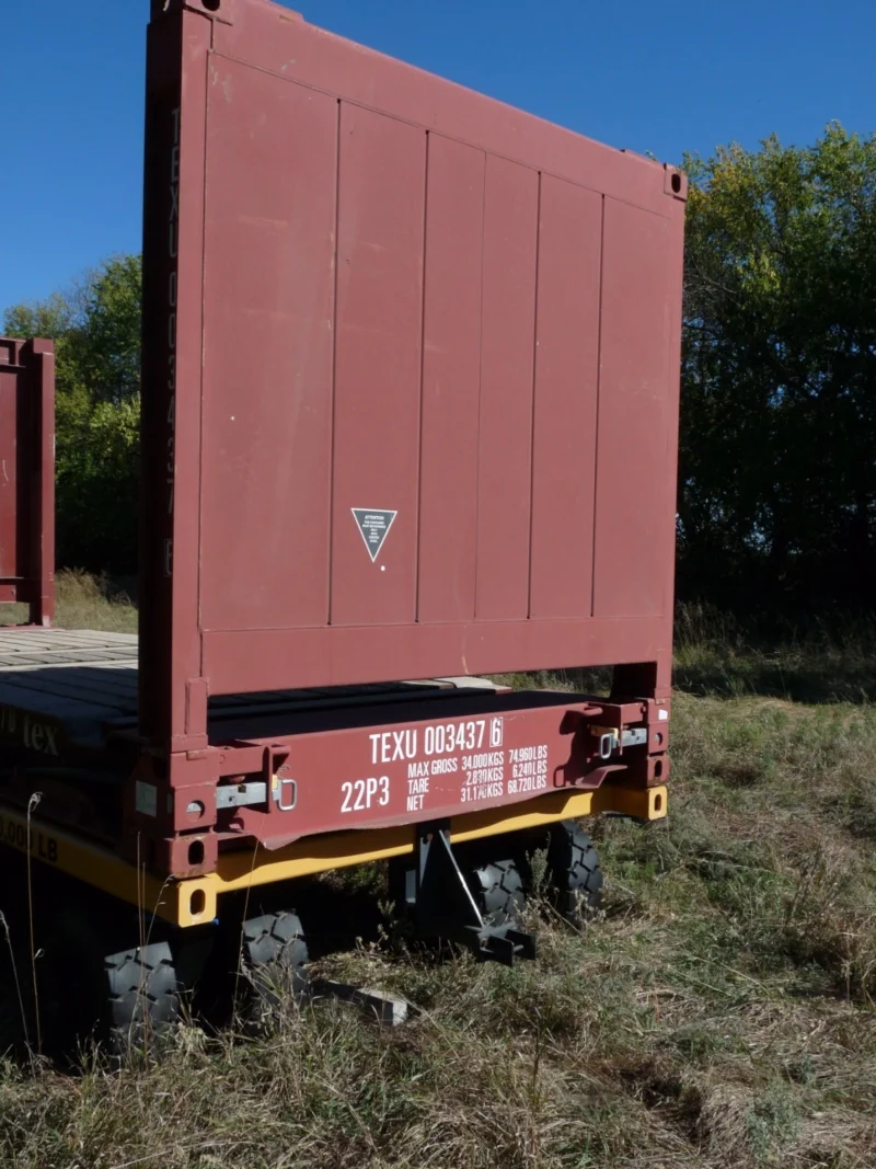 20′ flat rack shipping container – one trip, for equipment, oversize items 20′ flat rack shipping container – one trip, for equipment, oversize items