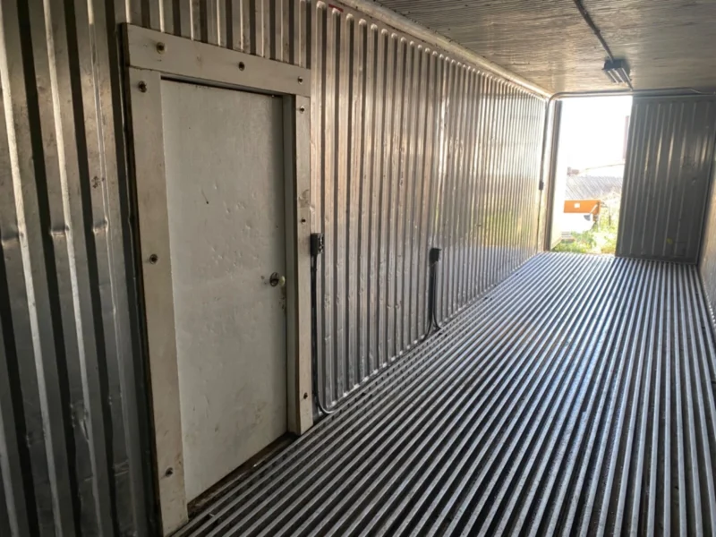 used 40ft refrigerated shipping container – with custom side door access used 40ft refrigerated shipping container – with custom side door access